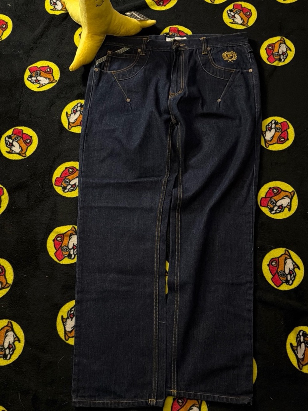 7 For All Mankind Men's Dark Blue Straight Jeans